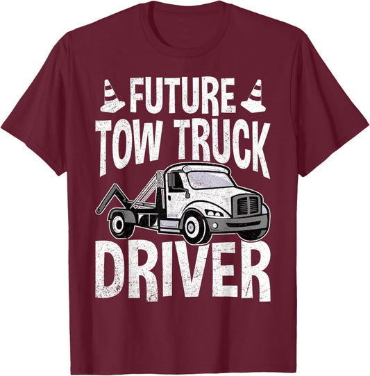 Tow Truck Driving Student - Future Tow Truck Driver Gifts T-Shirt - T-Shirt | Maroon