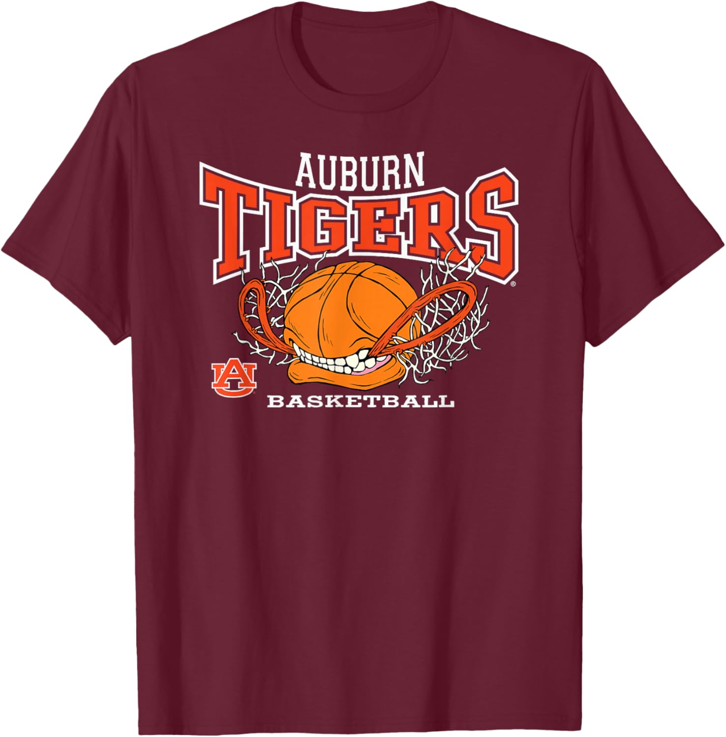 Auburn Tigers Basketball Bite Navy Officially Licensed T-Shirt - T-Shirt | Maroon