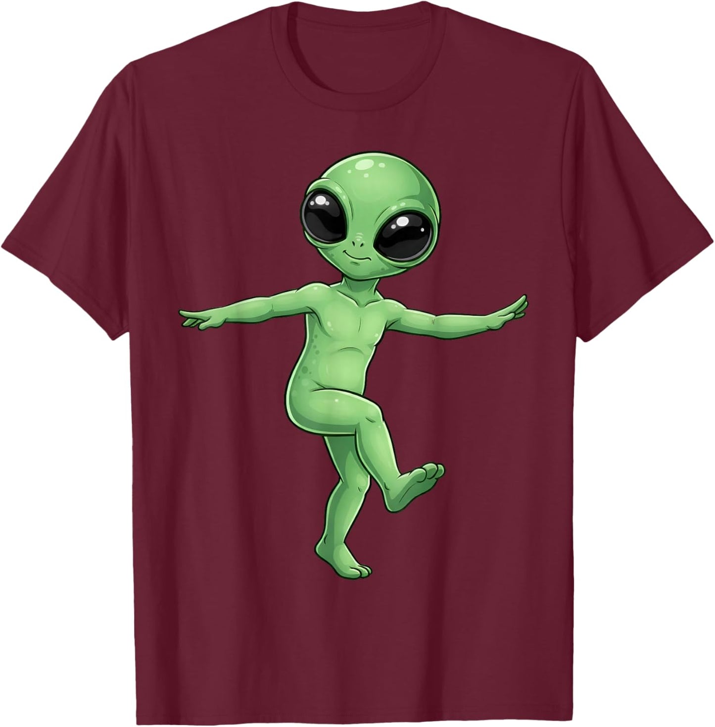 Funny Alien Dance Music Dance Pose Sunglasses T-Shirt - T-Shirt | Maroon