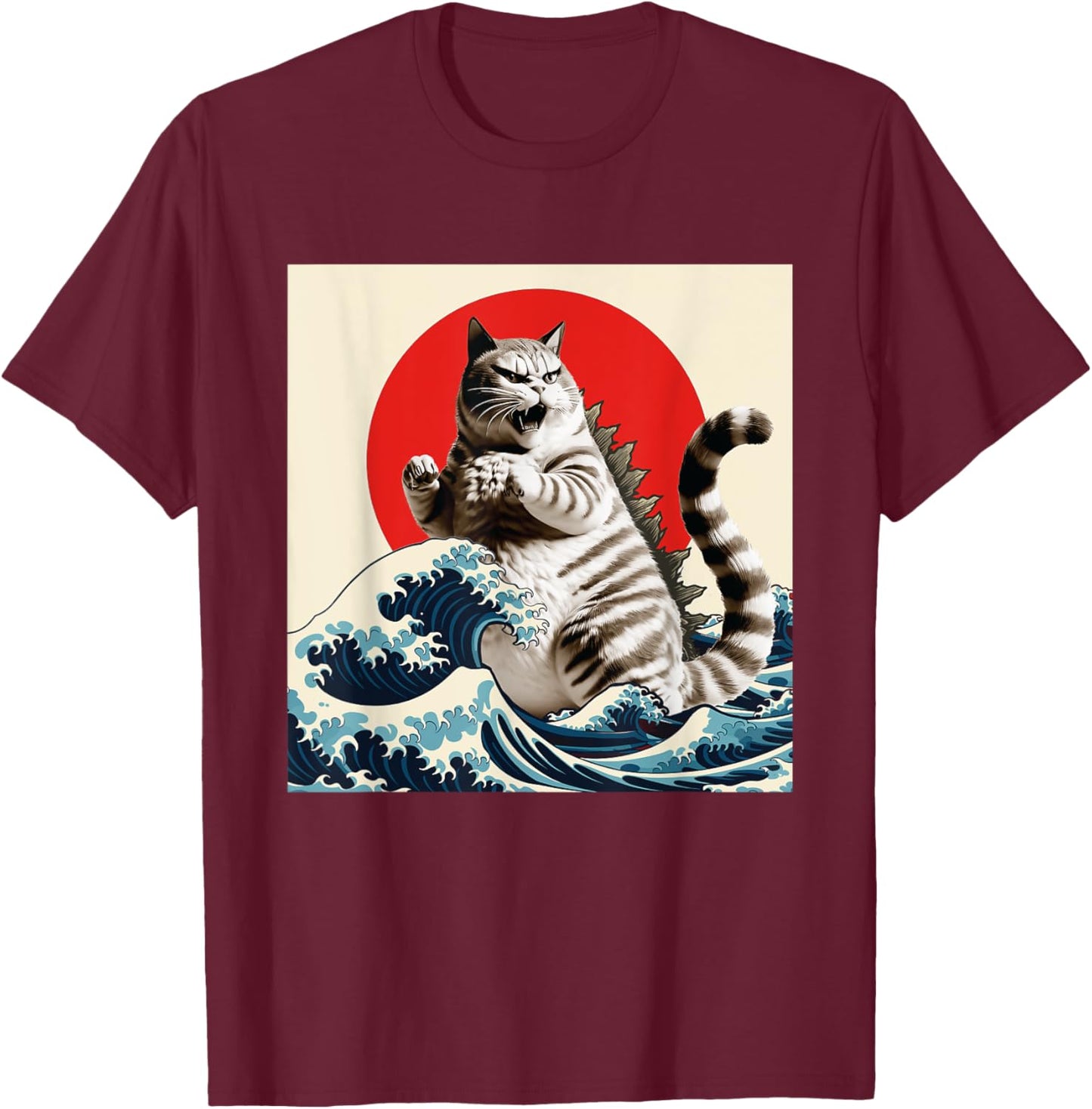 Catzilla - Cat Lover Kitten Owner Kitty Women Girls Kids T-Shirt - T-Shirt | Maroon