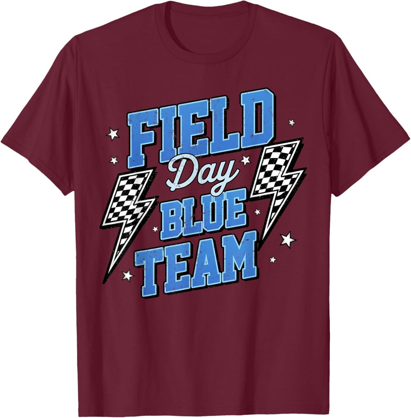 Field Day Blue Team Funny for Teacher Kids Field Day Games T-Shirt - T-Shirt | Maroon