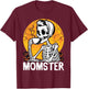 Momster Skeleton Woman Coffee Funny Halloween Mom Mama Women T-Shirt - T-Shirt | Maroon