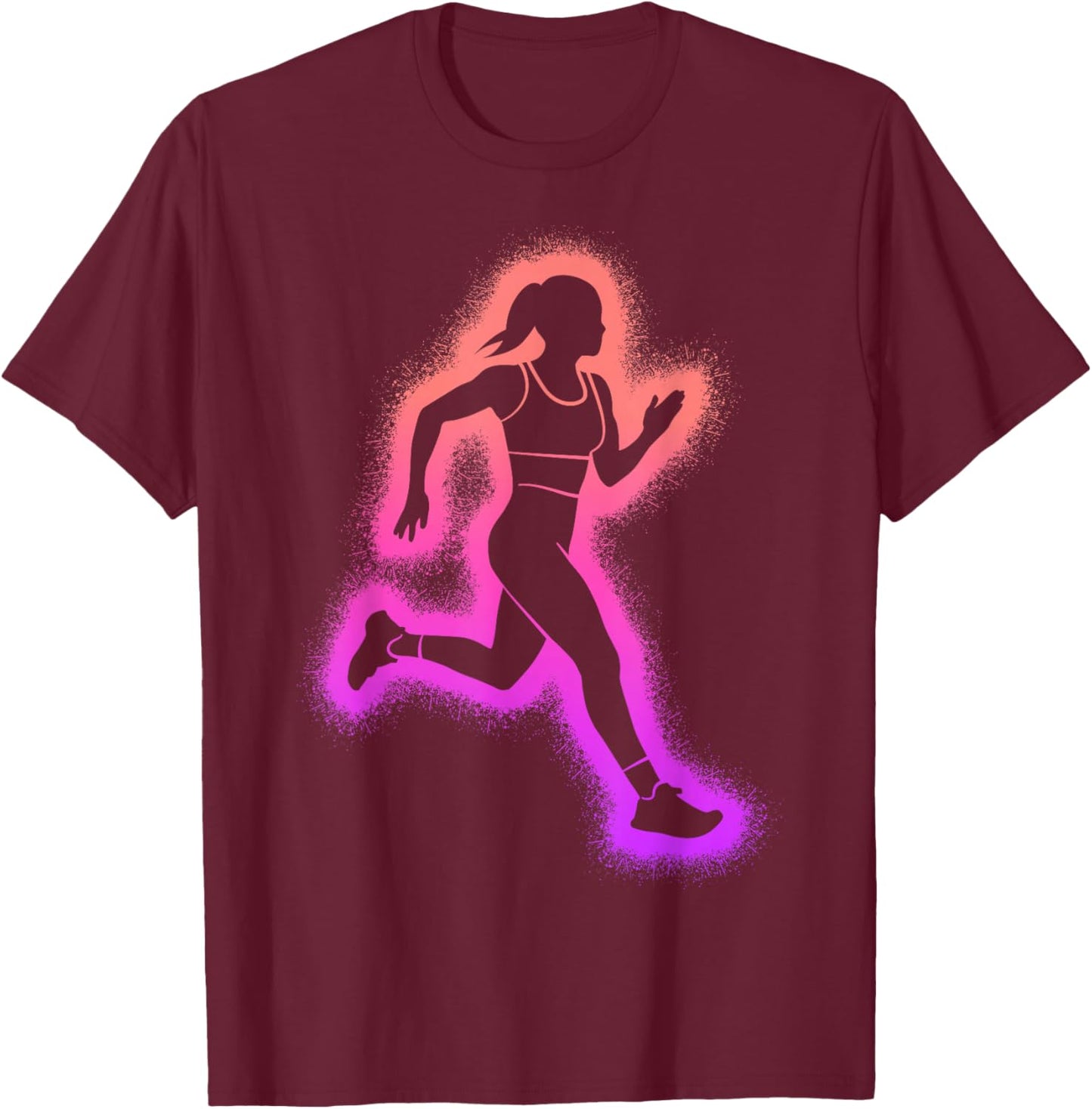 Running Run Women Girls Kids Runner T-Shirt - T-Shirt | Maroon