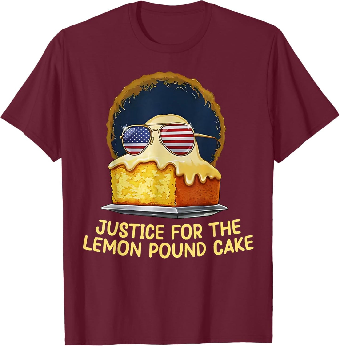 Justice for Lemon Pound Cake Funny Viral Meme T-Shirt - T-Shirt | Maroon