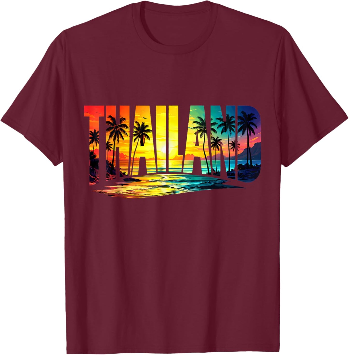 Thaïlande Souvenirs de Vacances Vintage T-Shirt - T-Shirt | Maroon