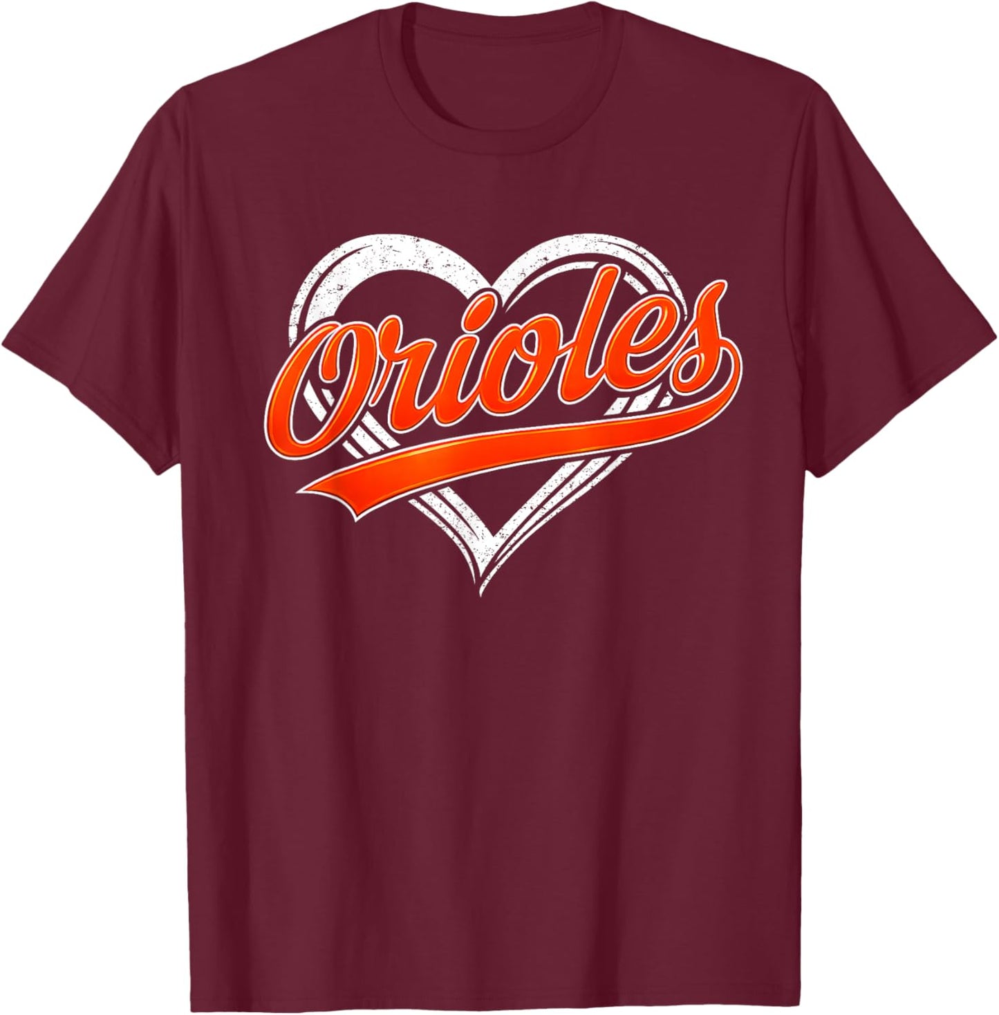 Oriole Name Retro Heart Gift Women Boy Girl Kids T-Shirt - T-Shirt | Maroon