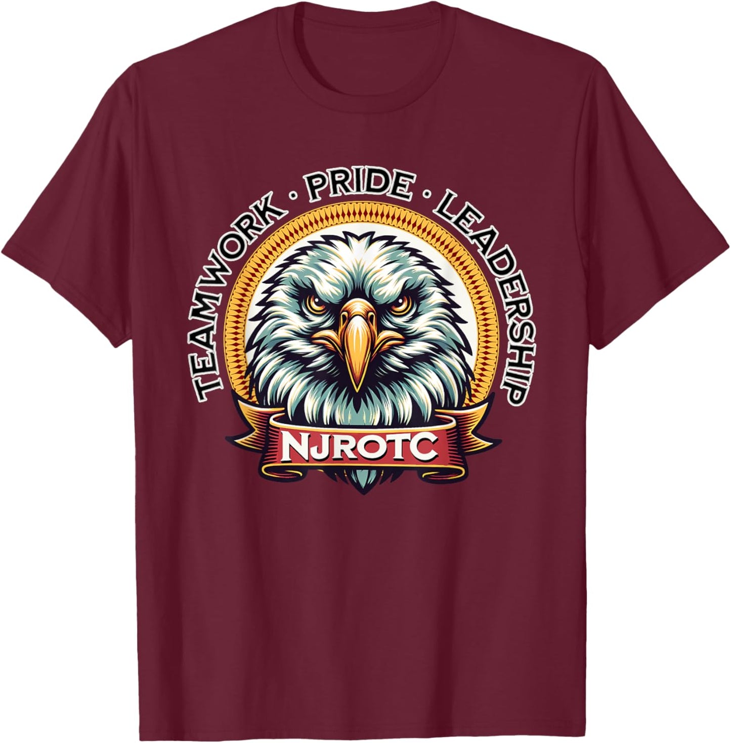 Proud NJROTC Cadet Military Naval Junior ROTC Student NJROTC T-Shirt - T-Shirt | Maroon