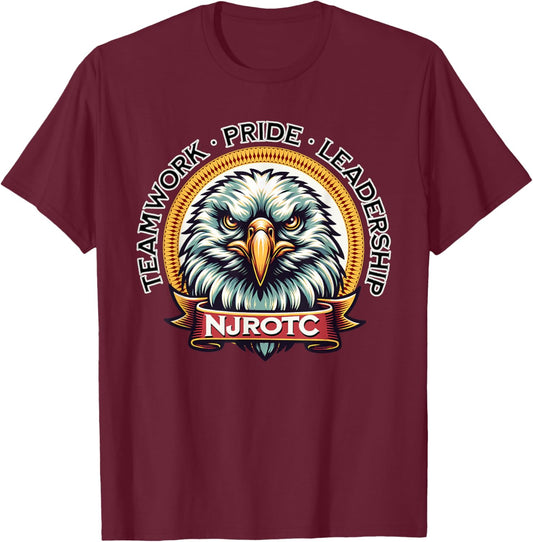 Proud NJROTC Cadet Military Naval Junior ROTC Student NJROTC T-Shirt - T-Shirt | Maroon