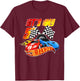 It's My 5th Birthday Kid 5 Year Old Race Car Birthday Racing T-Shirt - T-Shirt | Maroon