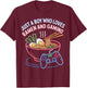 Just a Boy Who Loves Ramen and Gaming Retro Bowl Controller T-Shirt - T-Shirt | Maroon