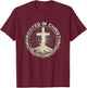 Vintage Retro Rooted In Christ Shirt Jesus Shirts Christian T-Shirt - T-Shirt | Maroon