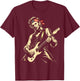 US Flag Bandana Abraham Lincoln Playing Guitar 4th of July T-Shirt - T-Shirt | Maroon