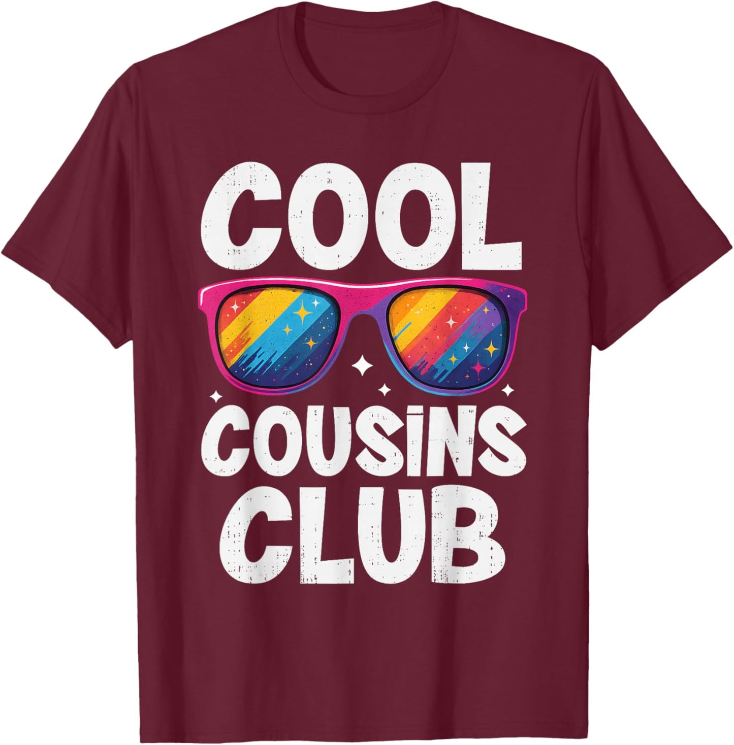 Cool Cousins Club Family Matching Funny Cousin Squad Outfit T-Shirt - T-Shirt | Maroon
