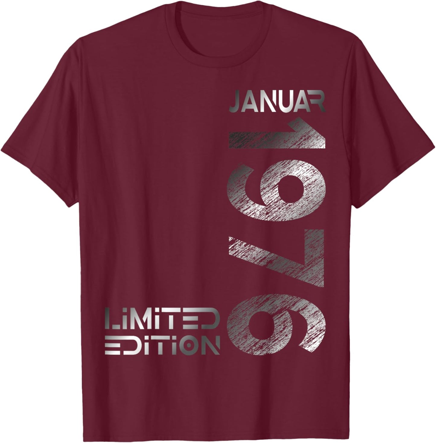 January 1976 Man Woman 50th Birthday Limited Edition T-Shirt - T-Shirt | Maroon