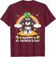 Mini Schnauzer on Miniature Schnauzer Dog St Patricks Day Men Women Kids T-Shirt - T-Shirt | Maroon