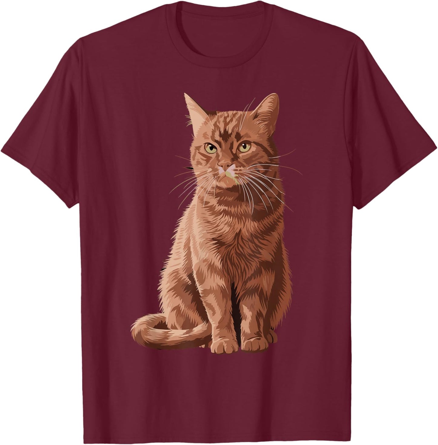 Orange Tabby Cat Orange Cat T-Shirt - T-Shirt | Maroon