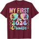 My First Cruise 2026 Vacation Matching Family Cruise Ship T-Shirt - T-Shirt | Maroon