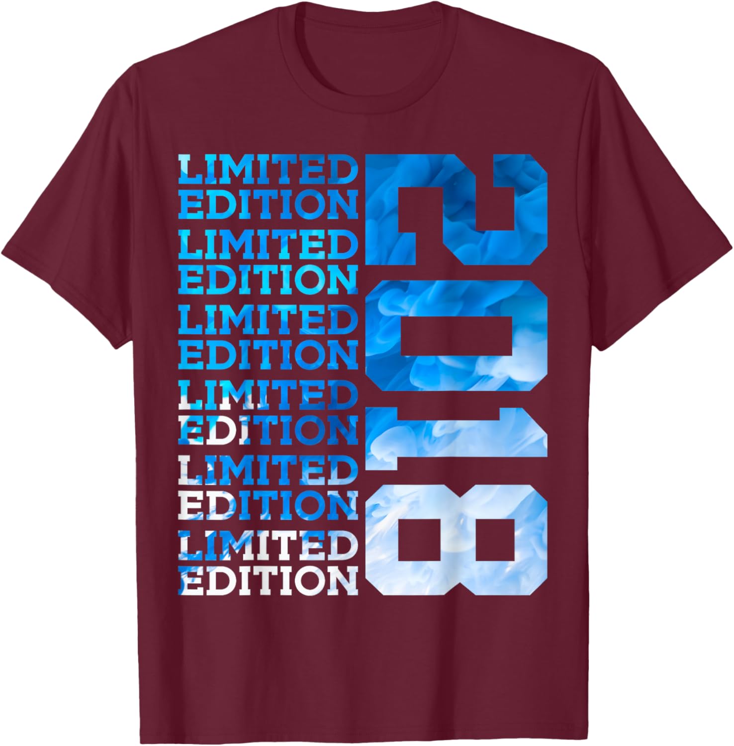 8 Years Limited Edition 2018 8TH Birthday T-Shirt - T-Shirt | Maroon