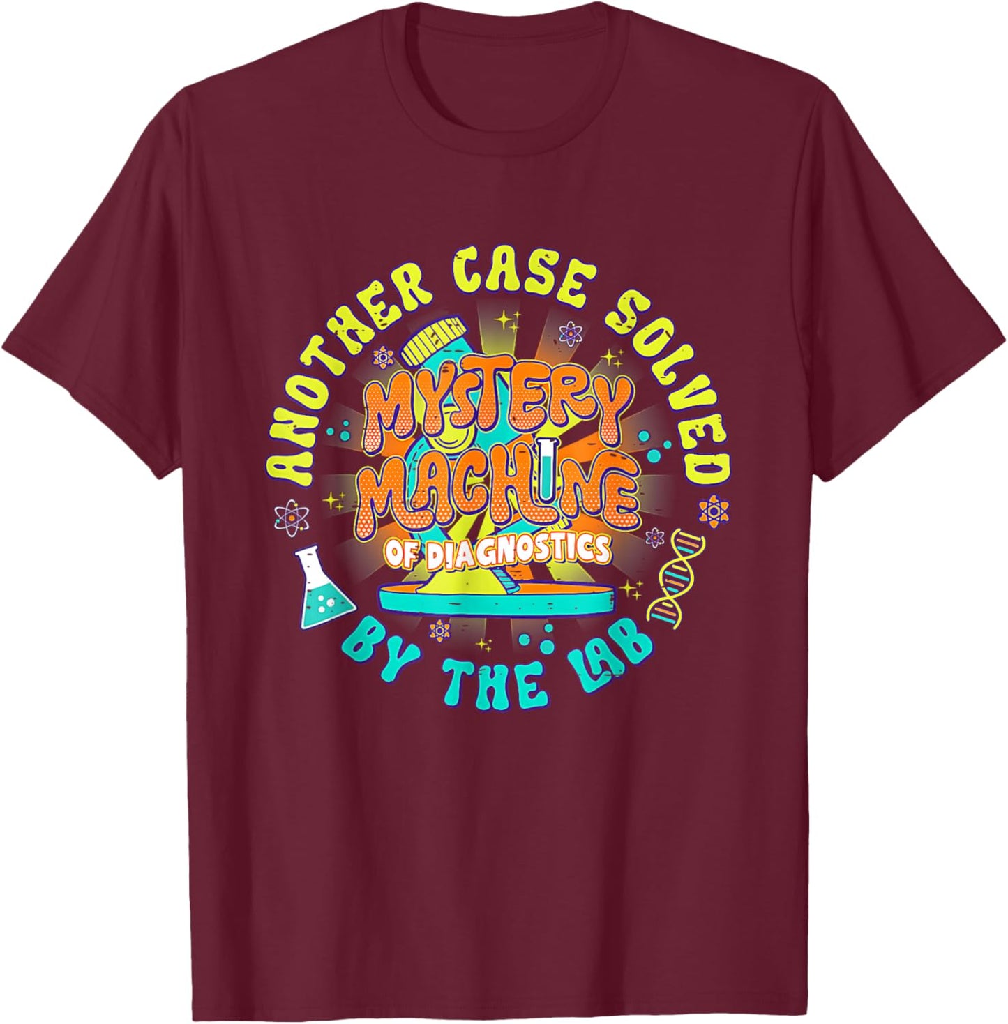Another Case Solved By The Lab Week 2025 Mystery Machine T-Shirt - T-Shirt | Maroon