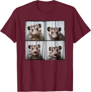 Love Possums Trash Opossum Lover Men Women Kids Weird Possum Face Funny Animal Photobooth Posing Possum , Small, Black T-Shirt - T-Shirt | Maroon
