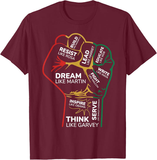 Juneteenth 1865 African Leader T-Shirt - T-Shirt | Maroon