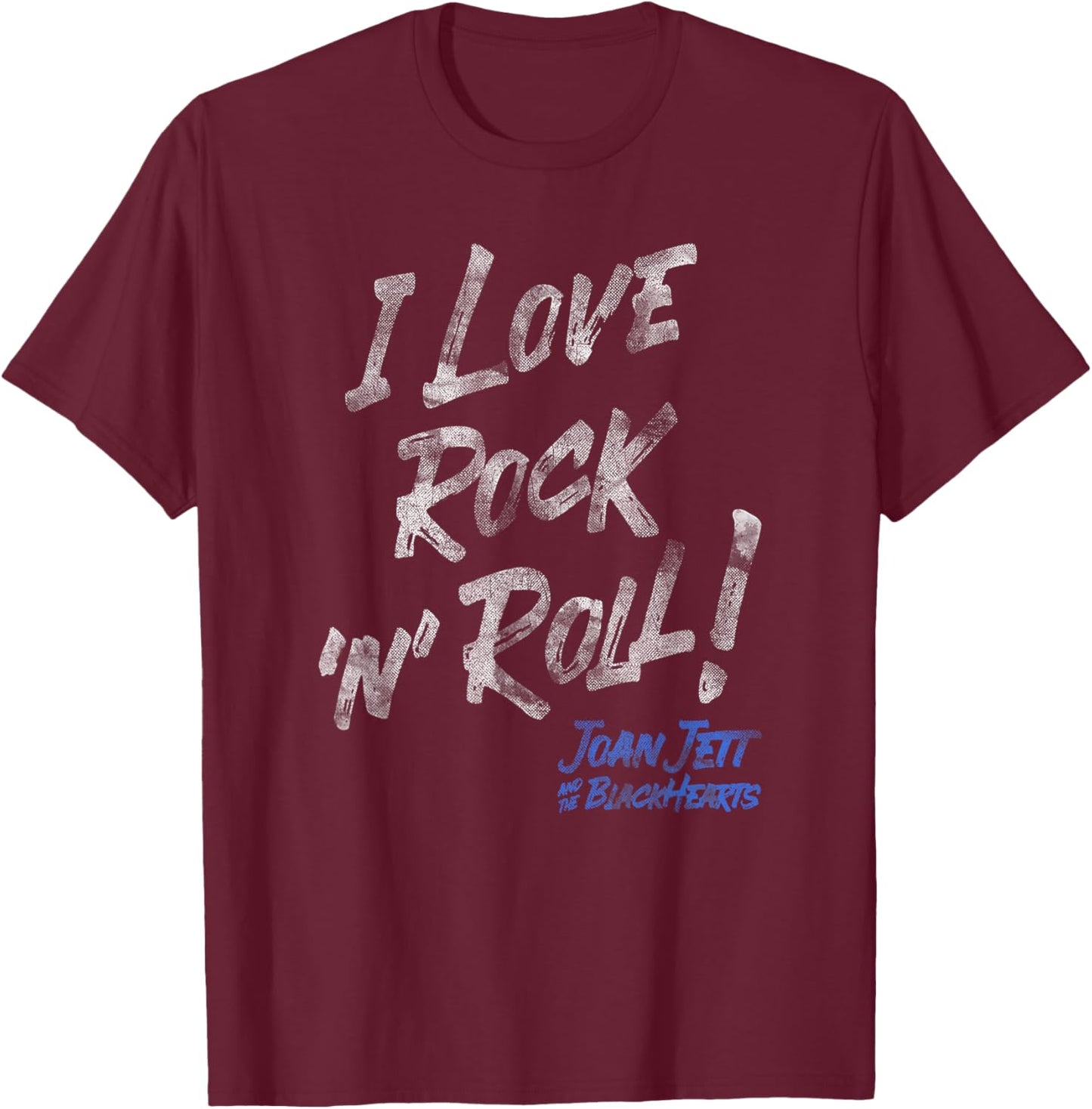 Joan Jett and The Blackhearts - Ich Liebe Rock 'n' Roll T-Shirt - T-Shirt | Maroon