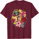NBA Denver Nuggets Psychedelic Basketball Collage T-Shirt - T-Shirt | Maroon