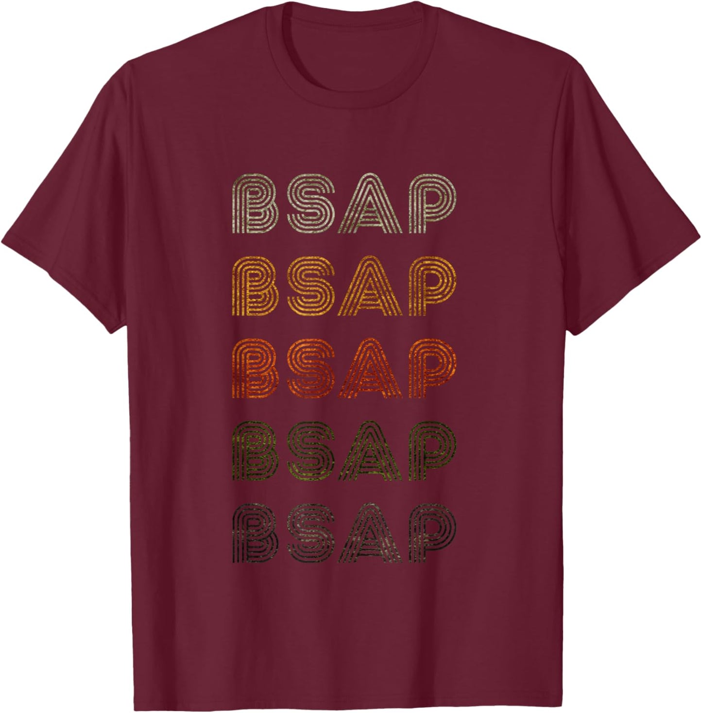 Love Heart Bsap Grunge Vintage Style Black Bsap T-Shirt - T-Shirt | Maroon