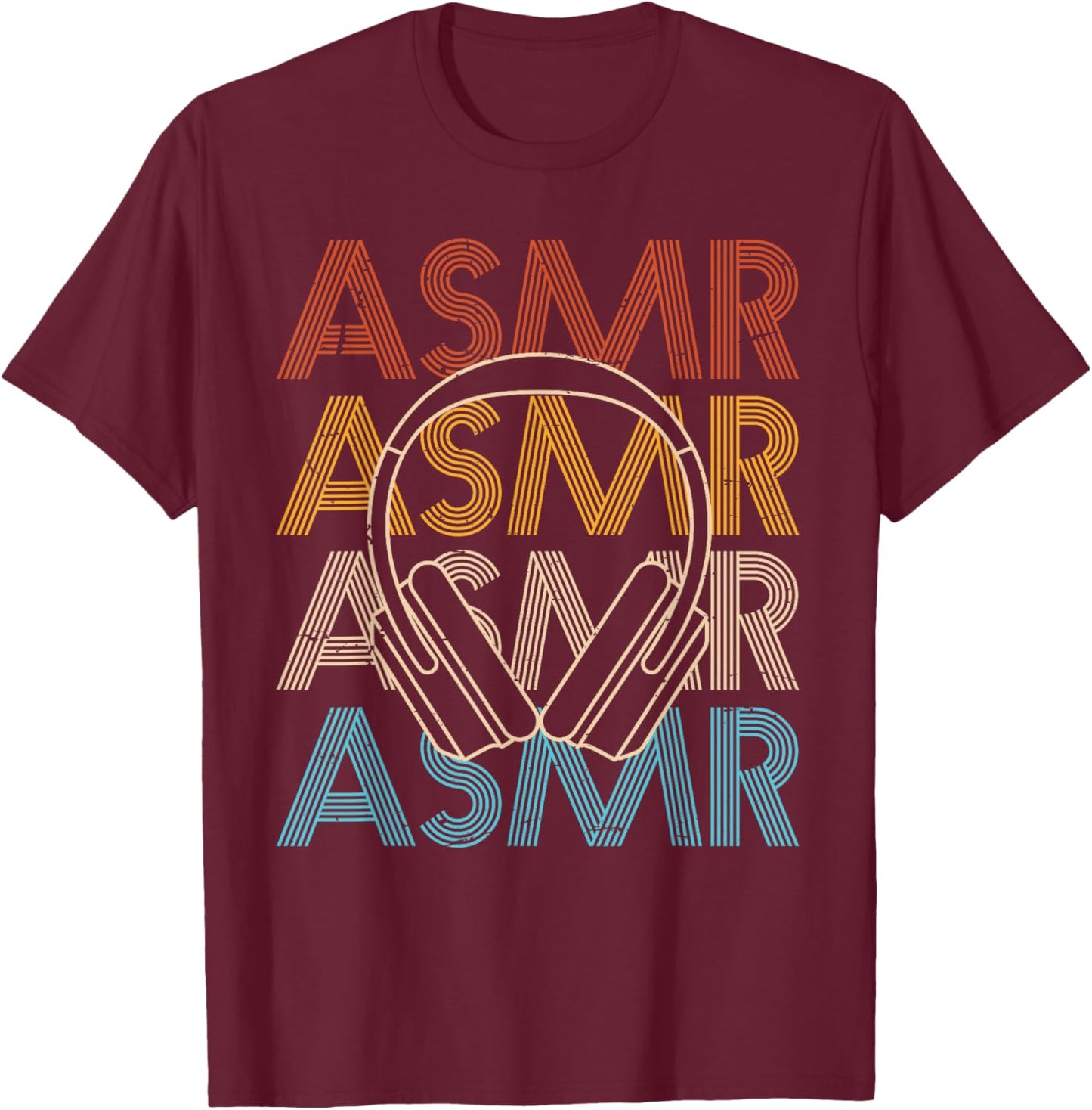 ASMR Vintage Style ASMR T-Shirt - T-Shirt | Maroon