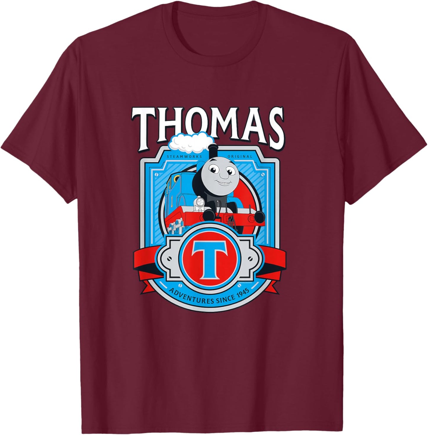Thomas & Friends - Thomas Adventures Since 1945 T-Shirt - T-Shirt | Maroon