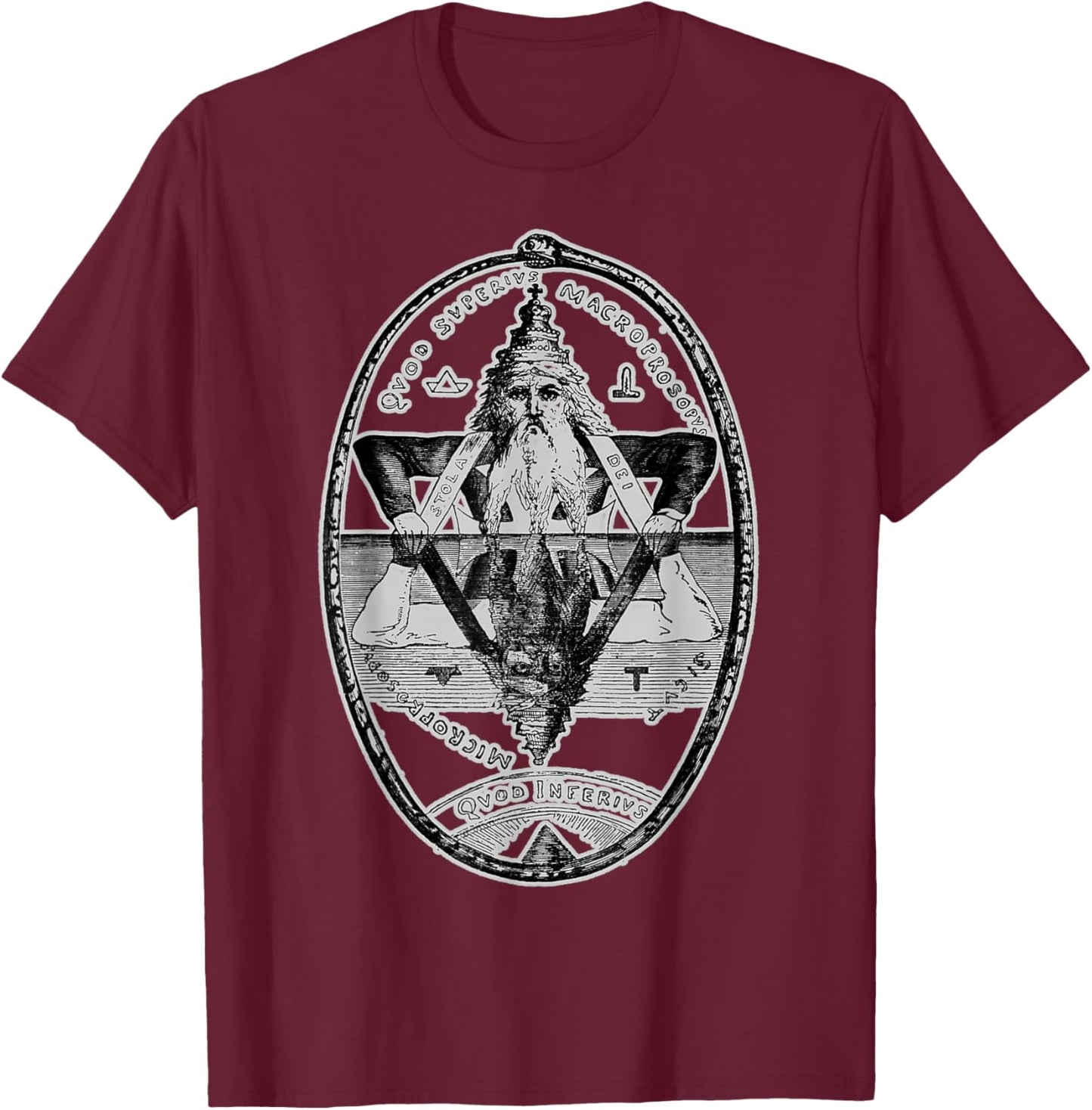 Hermeticism Trismegistus as Above so Below Hermetic T-Shirt - T-Shirt | Maroon