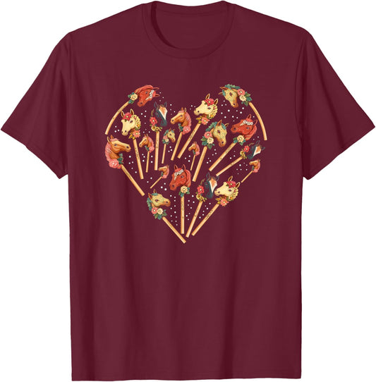 Hobby Horsing Cute Stick Horse Saying for Girls and Women T-Shirt - T-Shirt | Maroon