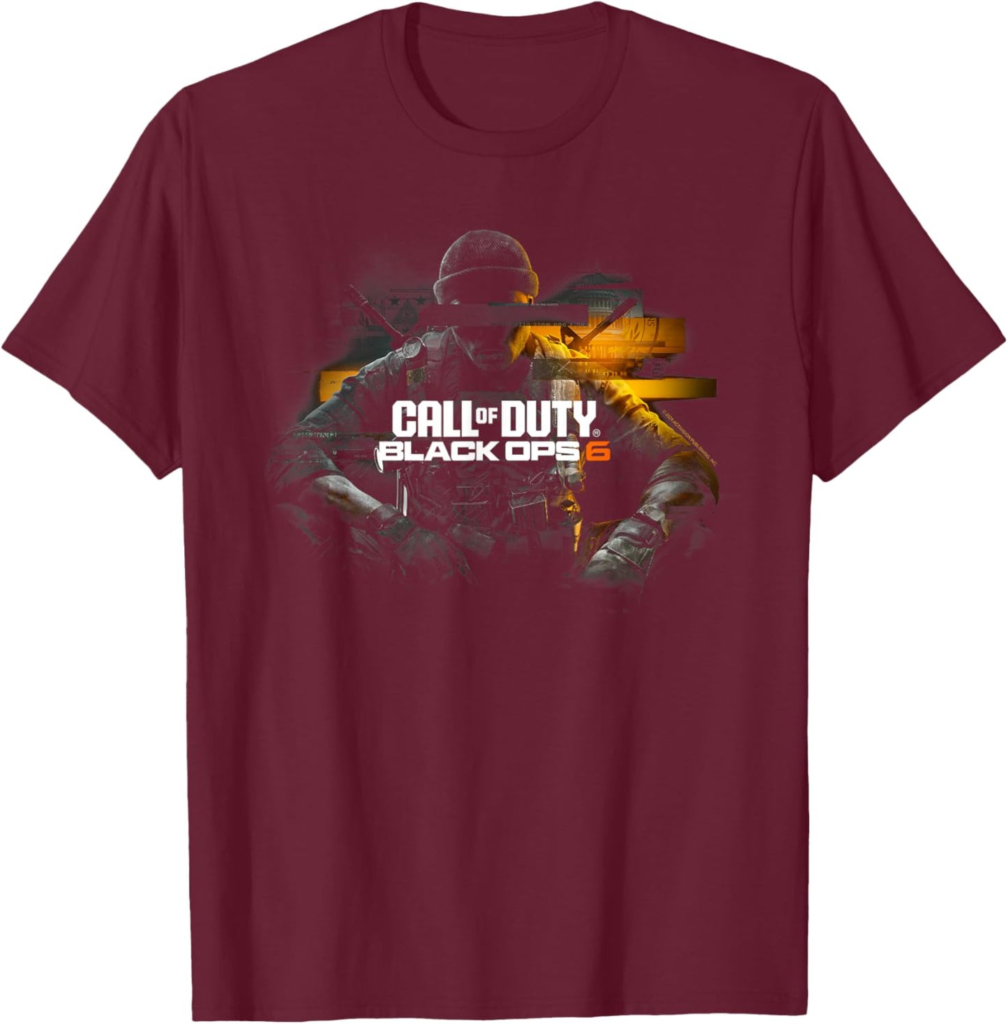 Call of Duty Black Ops 6 Troy Marshall T-Shirt - T-Shirt | Maroon