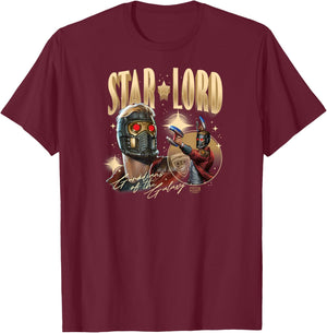 Guardians of The Galaxy - Star Lord Bootleg T-Shirt - T-Shirt | Maroon