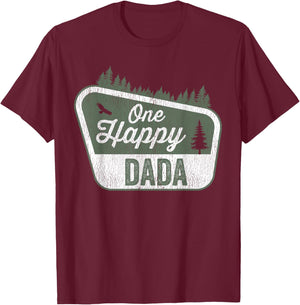 Happy Camper Matching Family by Foxio -Kids Black Small Modern Casual Short Sleeve T-Shirt - T-Shirt | Maroon