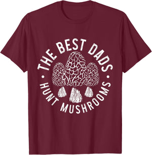 Morel Mushroom Foraging Dad Father Mushroom Hunting Hunter T-Shirt - T-Shirt | Maroon
