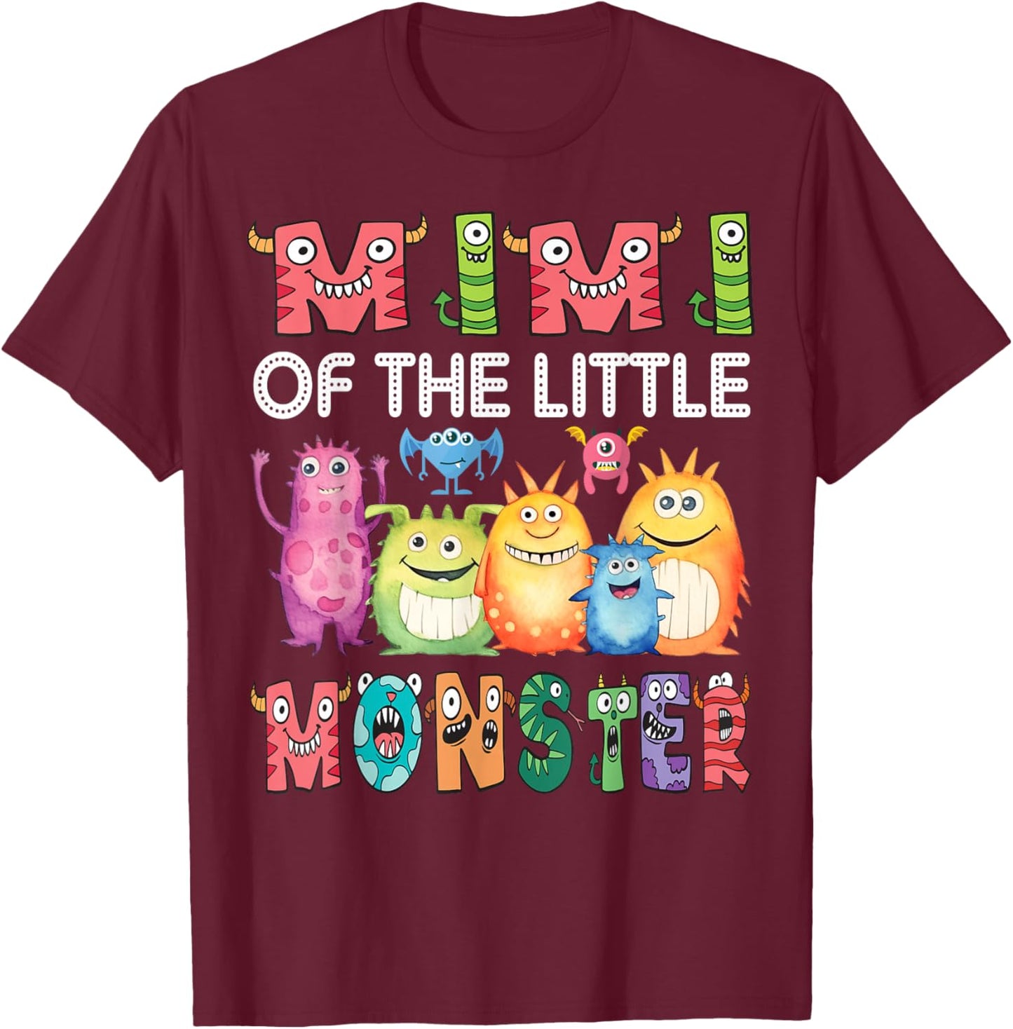 Mimi Of The Little Monster Kids 1St Birthday Party T-Shirt - T-Shirt | Maroon