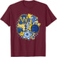 NBA Golden State Warriors Psychedelic Basketball Collage T-Shirt - T-Shirt | Maroon