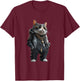 Thug Gangster Life Cat For Hip Hop Fans Meme and Cat lovers T-Shirt - T-Shirt | Maroon