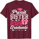 Proud Sister of A 2026 Graduate Senior 2026 Family T-Shirt - T-Shirt | Maroon