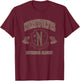 Wednesday Werewolves Nevermore Academy Distressed Chest Logo T-Shirt - T-Shirt | Maroon