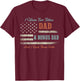 I Have Two Titles Dad Bonus Dad and Rock Them Both USA Flag T-Shirt - T-Shirt | Maroon