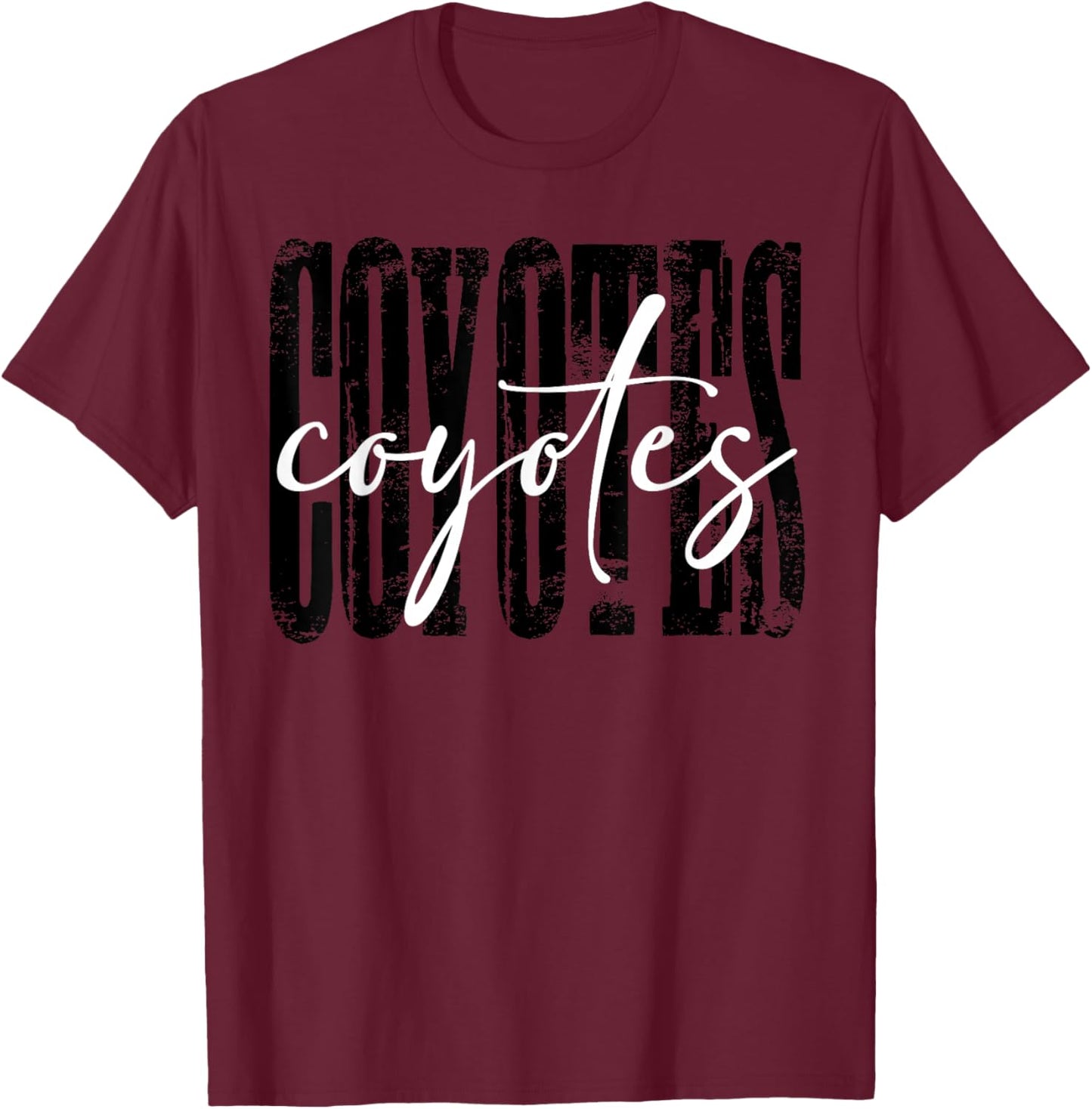 Coyotes School Spirit Game Day Mascot Coyote Pride T-Shirt - T-Shirt | Maroon