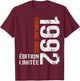 Vintage 1992 Gift 34 Years Man Birthday Humour T-Shirt - T-Shirt | Maroon