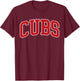 Vintage Cubs Name Retro Design Women and Kids T-Shirt - T-Shirt | Maroon