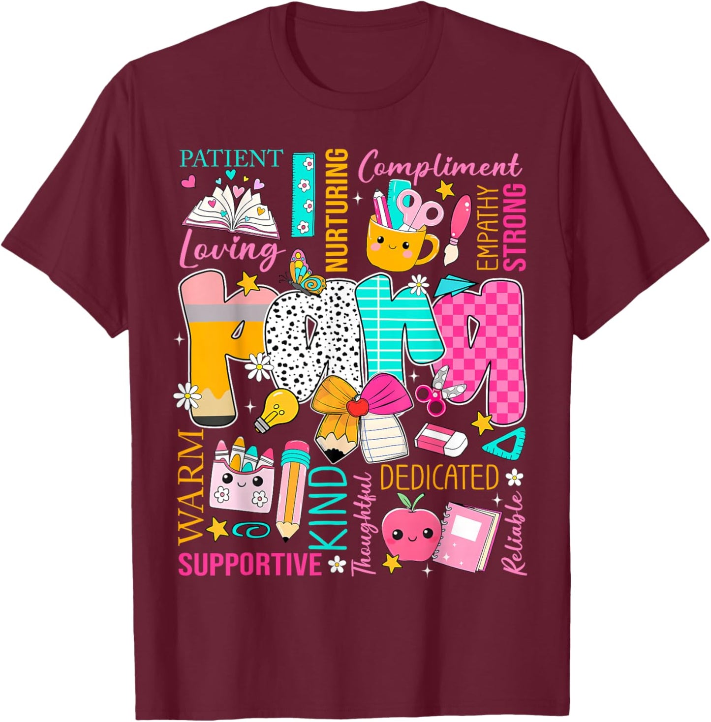 Paraprofessional para Appreciation Loving Supportive Kind T-Shirt - T-Shirt | Maroon