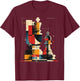 Artsy Chess player on Abstract Art Chess T-Shirt - T-Shirt | Maroon