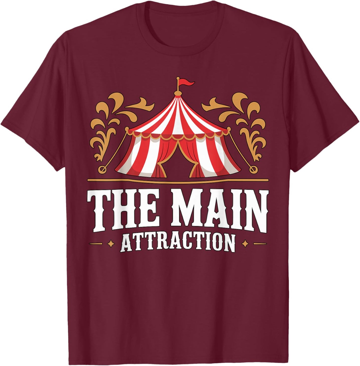 The Main Attraction Circus Squad Crew T-Shirt - T-Shirt | Maroon