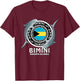Bimini Tiger Shark Bahamas Flag T-Shirt - T-Shirt | Maroon
