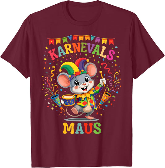 Carnival Mouse Cologne Carnival Costume Alaaf Fancy Dress T-Shirt - T-Shirt | Maroon